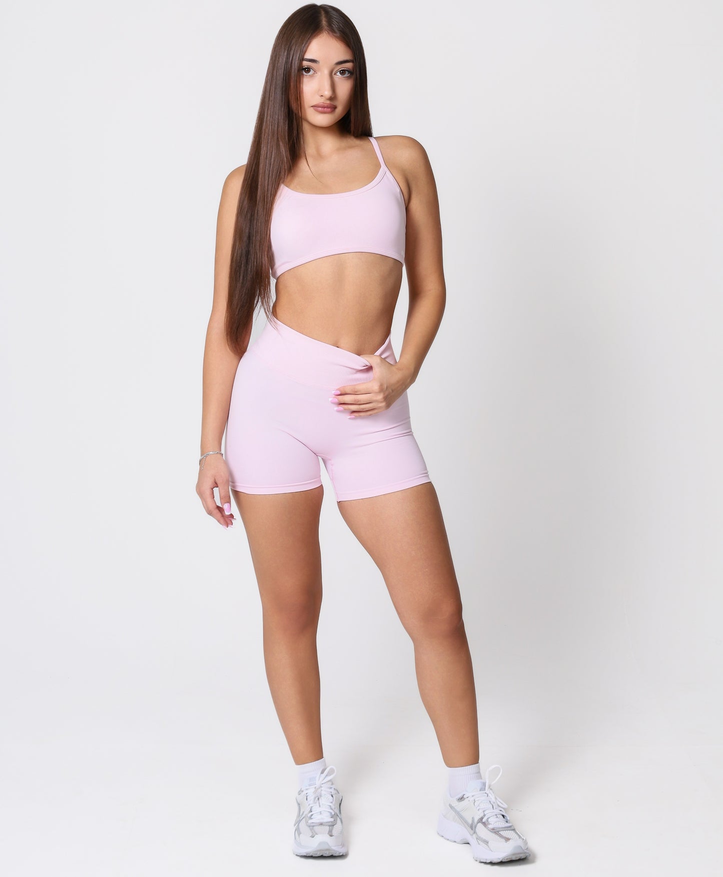 SIGNATURE SCRUNCH SHORTS - PINK