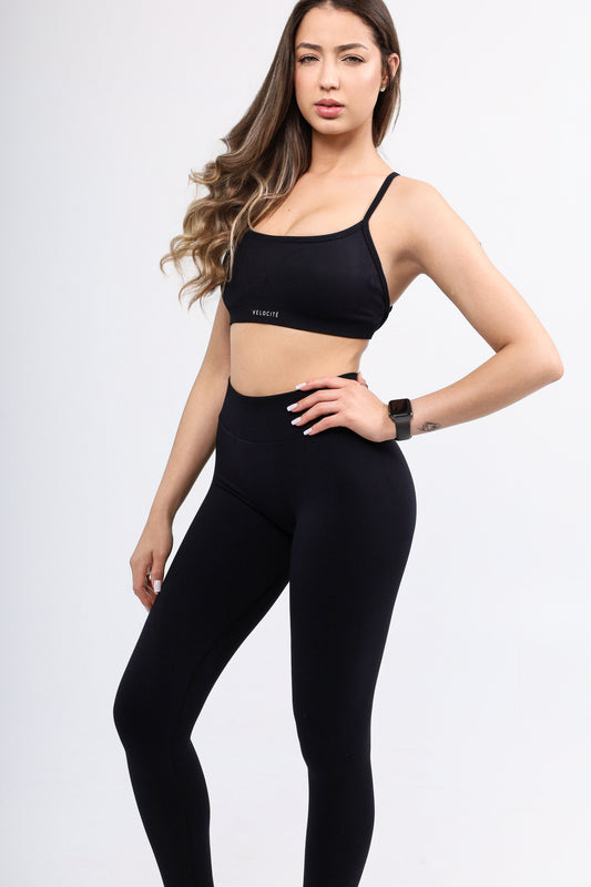 VBACK SCRUNCH LEGGINGS - BLACK
