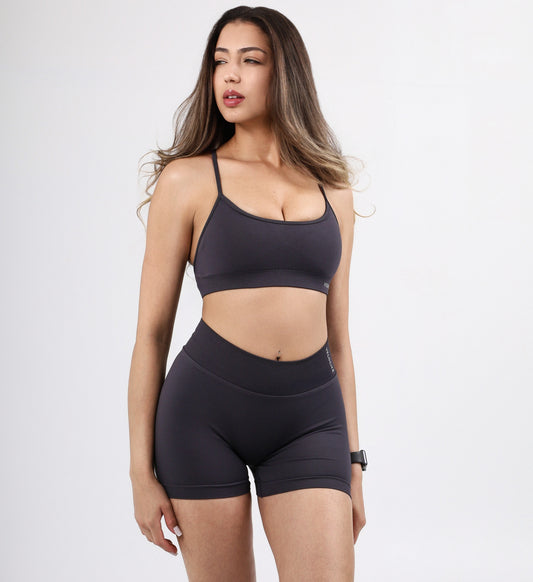 CORE SCRUNCH SHORTS - GREY