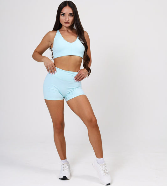 BUTTERSOFT FITTED SHORTS - SKY BLUE