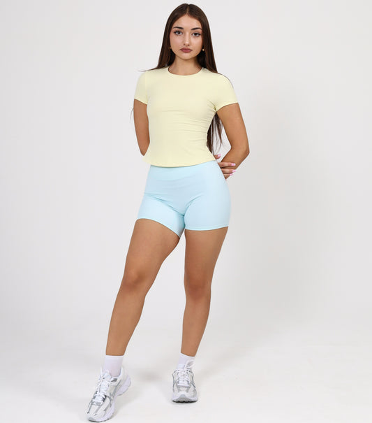 BUTTERSOFT SCULPT TEE - PASTEL YELLOW