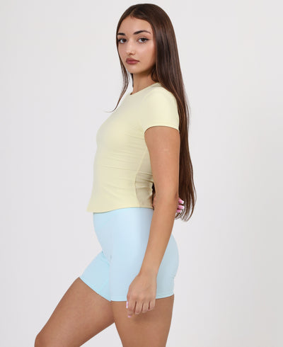 BUTTERSOFT SCULPT TEE - PASTEL YELLOW