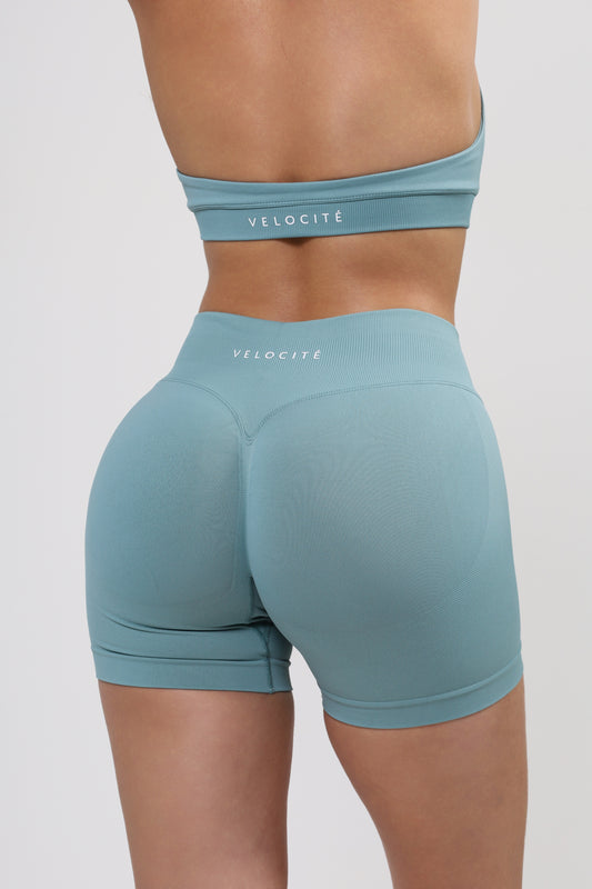 DYNAMIC SEAMLESS SHORTS - DUSTY GREEN