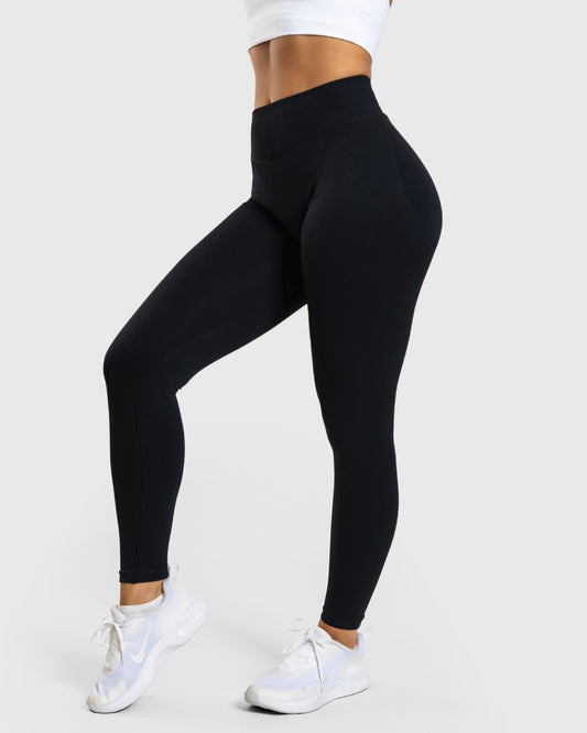 SIGNATURE SCRUNCH LEGGINGS - BLACK