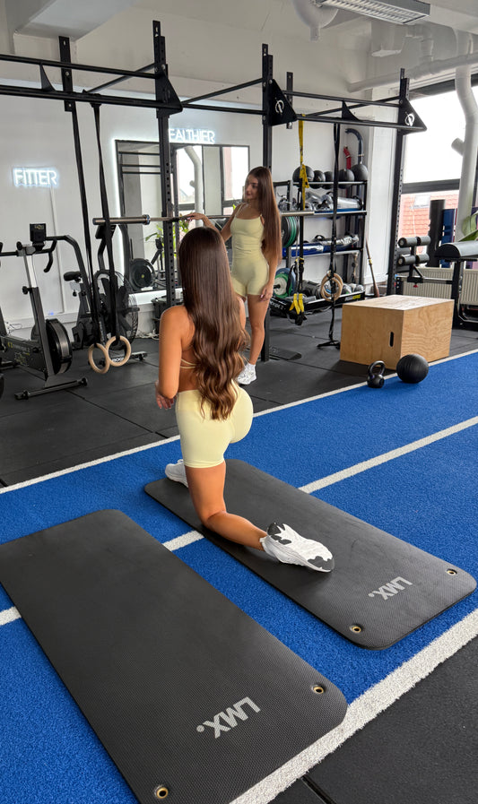 Buttersoft Strappy Vest with Built in Bra Shelf - pastel yellow